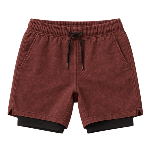 MOVRA Move Shorts -Deep Burgundy - Acid